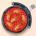 Custom Silicone Compression Molding Reusable Silicone Air Fryer Liners Factory4