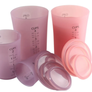 Customized Recyclable Silicone Measuring Cup with Lid Factory5