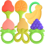 BPA Free Silicone Baby Teether with Custom Logo for Kid Care Solution Suppliers1