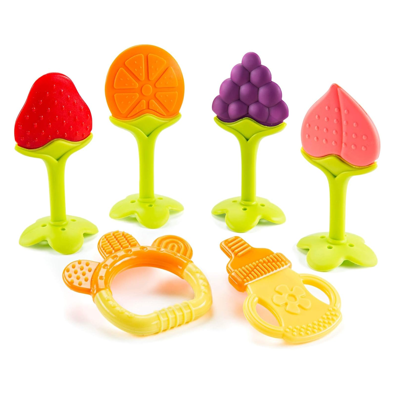 BPA Free Silicone Baby Teether with Custom Logo for Kid Care Solution Suppliers3