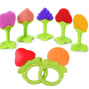 BPA Free Silicone Baby Teether with Custom Logo for Kid Care Solution Suppliers4