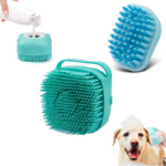 Custom Silicone Pet Bath Massage Brush with Shampoo Dispenser Ideal for Dogs & Cats Suppliers2