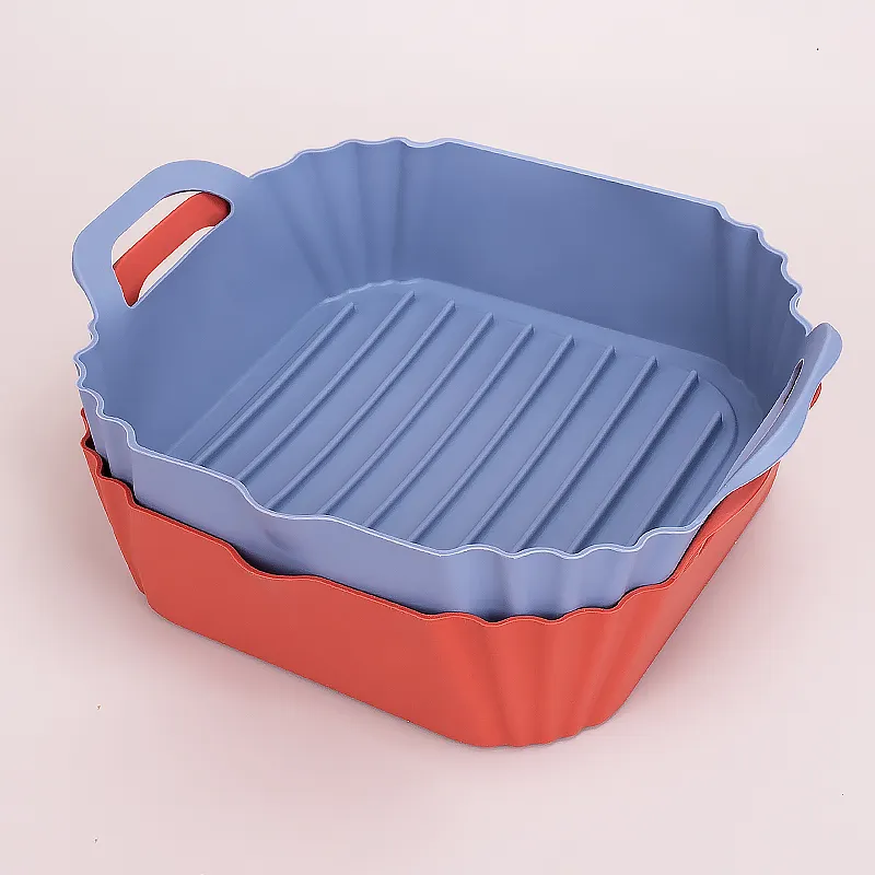 Personalized Silicone Air Fryers Liner Basket With Handle in Bulk Order Manufacturers4