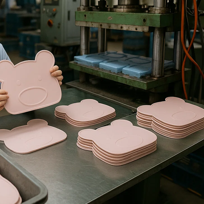 What Steps Ensure High-Quality Production of Custom Silicone Baby Placemats at Milosilicone4