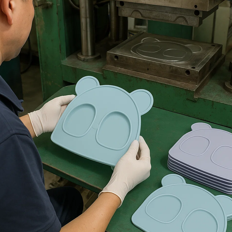 What Steps Ensure High-Quality Production of Custom Silicone Baby Placemats at Milosilicone5