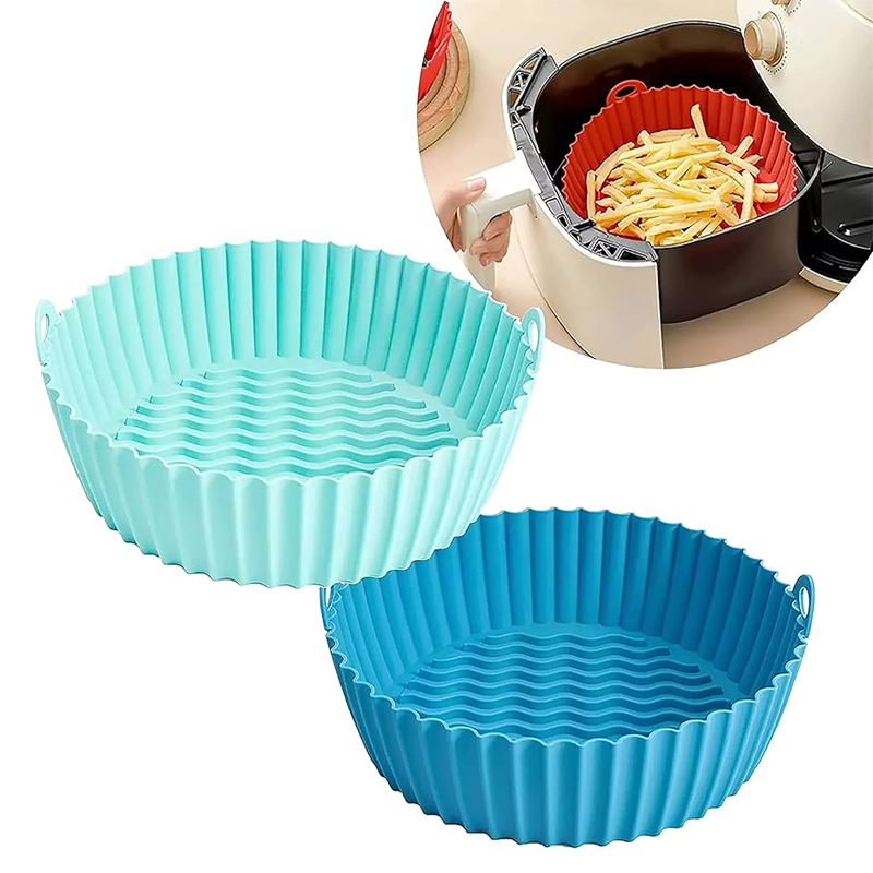 White Label Reusable Air Fryer Silicone Basket Liner Mat for Cooking Kitchen Utensil Accessories Suppliers4