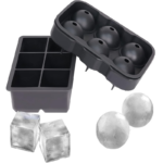 White Label Reusable Whiskey Silicone Ice Cube Trays Mold with Lids for Ice Cube Maker Factory1