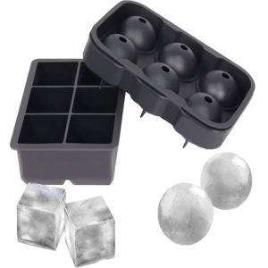 White Label Reusable Whiskey Silicone Ice Cube Trays Mold with Lids for Ice Cube Maker Factory1