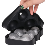 White Label Reusable Whiskey Silicone Ice Cube Trays Mold with Lids for Ice Cube Maker Factory3