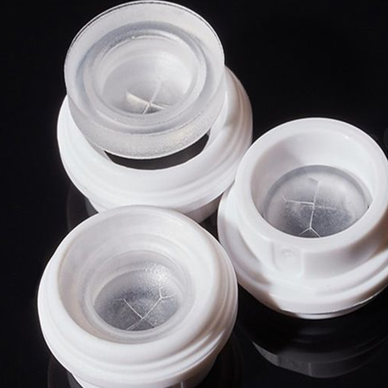 Customized LSR Injection Molding No Leakage 9.8mm Snowflake Silicone Sealing Valves for Water Bottle Manufacturers3、