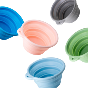 Custom Foldable Silicone Pet Feeding Bowls Pet Traveling1