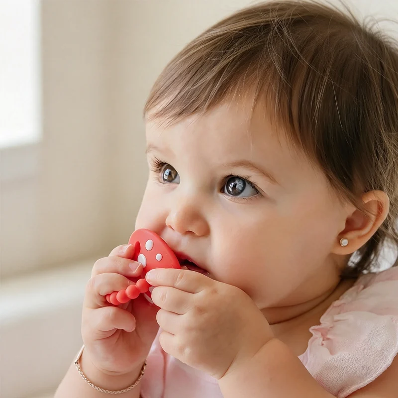 mushroom teether toys
