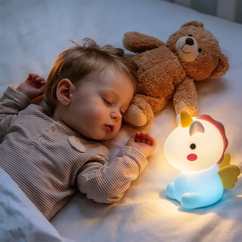 squishy unicorn night light